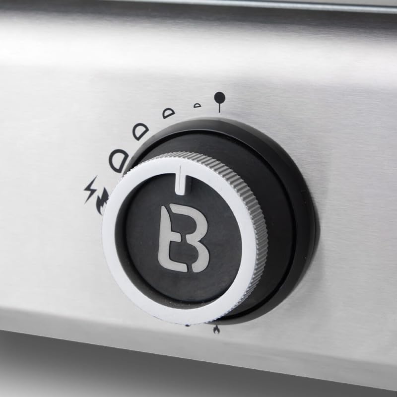 BRASERO BY FAVEX Plancha gaz inox 2 feux plaque inox 5 mm 5,3 kW 52 x 34 cm