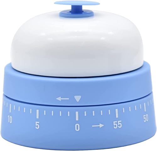 Temporizador mecánico de cocina, bonito temporizador para niños, cuerda manual de 60 minutos, con cuenta regresiva, anillo de alarma fuerte para