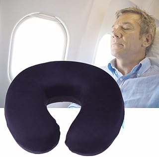 وسادة ناعمة على شكل حرف U بطيئة الارتداد ميموري فوم للسفر والمكتب والسفر من القطن - 30-18040، متعدد الألوان