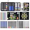 PRINA 81 Drawing Set Sketching Kit, Pro Sketch Pencils Art Supplies with Rainbow, Colored, Graphite, Watercolor, Metallic, Charcoal Pencil, Sketchbook, Coloring Book, Gift Case for Artists Adults Kids #1