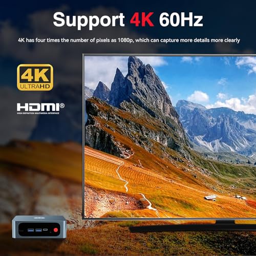 TRIGKEY S5 Mini Desktop PC, AMD Mini PC Ryzen 5 Pro 5500U (Up to 4.0 GHz) 6Core 12Thread, Micro Computer, 16GB DDR4| 500G SSD, Small Gaming PC Supports 4K Triple Displays, WiFi 6+BT5.2, USB3.2 - Image 8