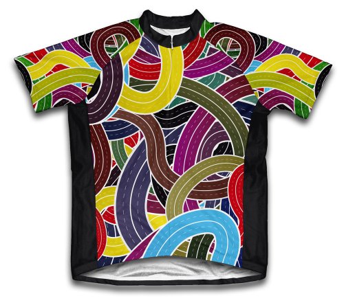 ScudoPro Life Path Short Sleeve Cycling Jersey for Youth - Size XS Black