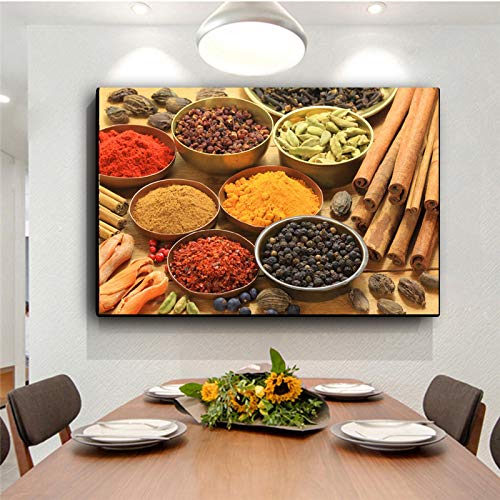 Toile peinture épices et cuillère KEBIA pour réchauffer l'ambiance de votre cuisine