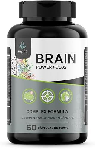 Nootrópico Brain Power Focus - (60 Cápsulas) - Fórmula Completa + Coenzima Q10 + B12