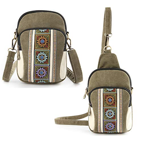 Sling backpack for women ladies multipurpose canvas chest bag cro…
