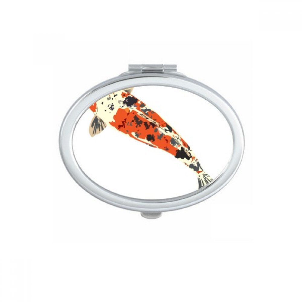 Miroir de maquillage orange motif papillon pour vos retouches beauté en voyage et au bureau