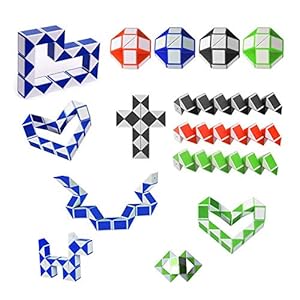 gotyou Magische slangenblok, mini-slangenblok, 15 stuks, 24 blokken, twist speelgoed voor kinderen, feestbenodigdheden…