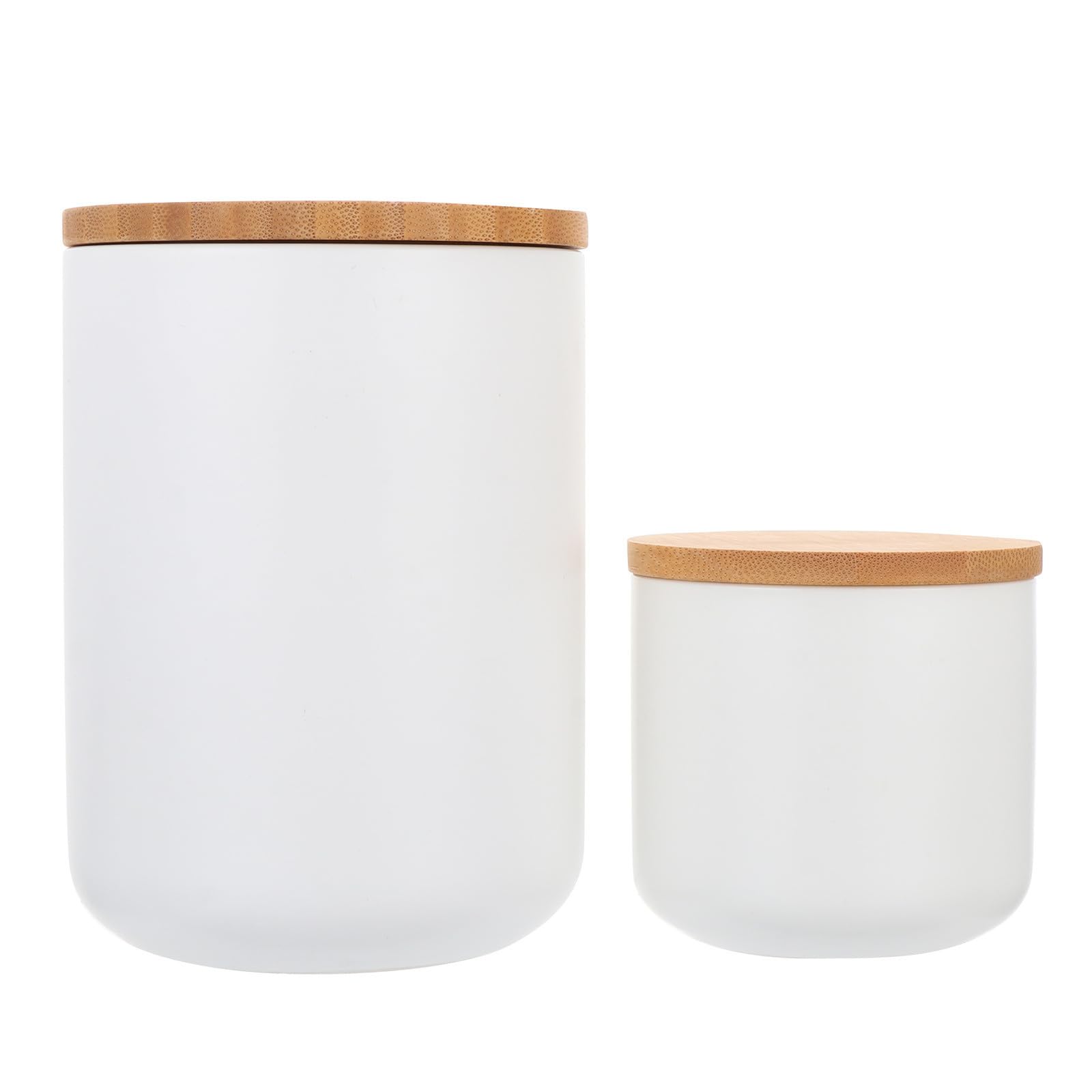 2 Frascos de Cerámica con Tapa Hermética para Almacenamiento de Alimentos, Capacidad 800ml y 260ml, Diseño Blanco y Cierre Sellado para Cocina
