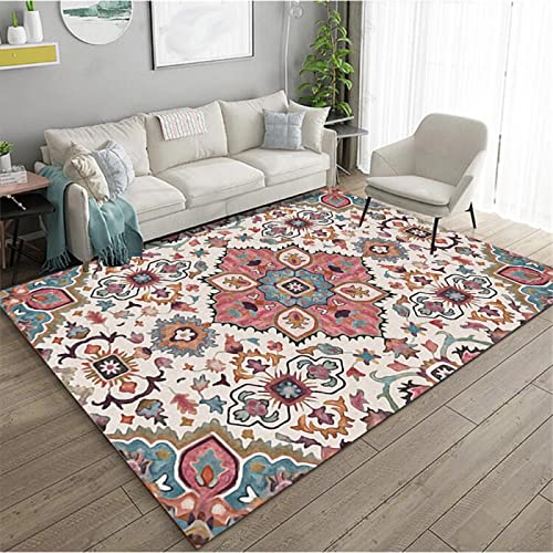 Tapis bleu poudré rétro idéal pour dressing, chambre parentale et décoration de salon design