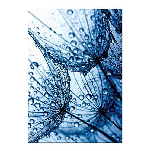 Dandelion Wall Art Canvas Prints Poster Blue Floral Artwork Decor For Living Room Bedroom (Set Of 2 Unframed, 16X20 Inches) #TOP4