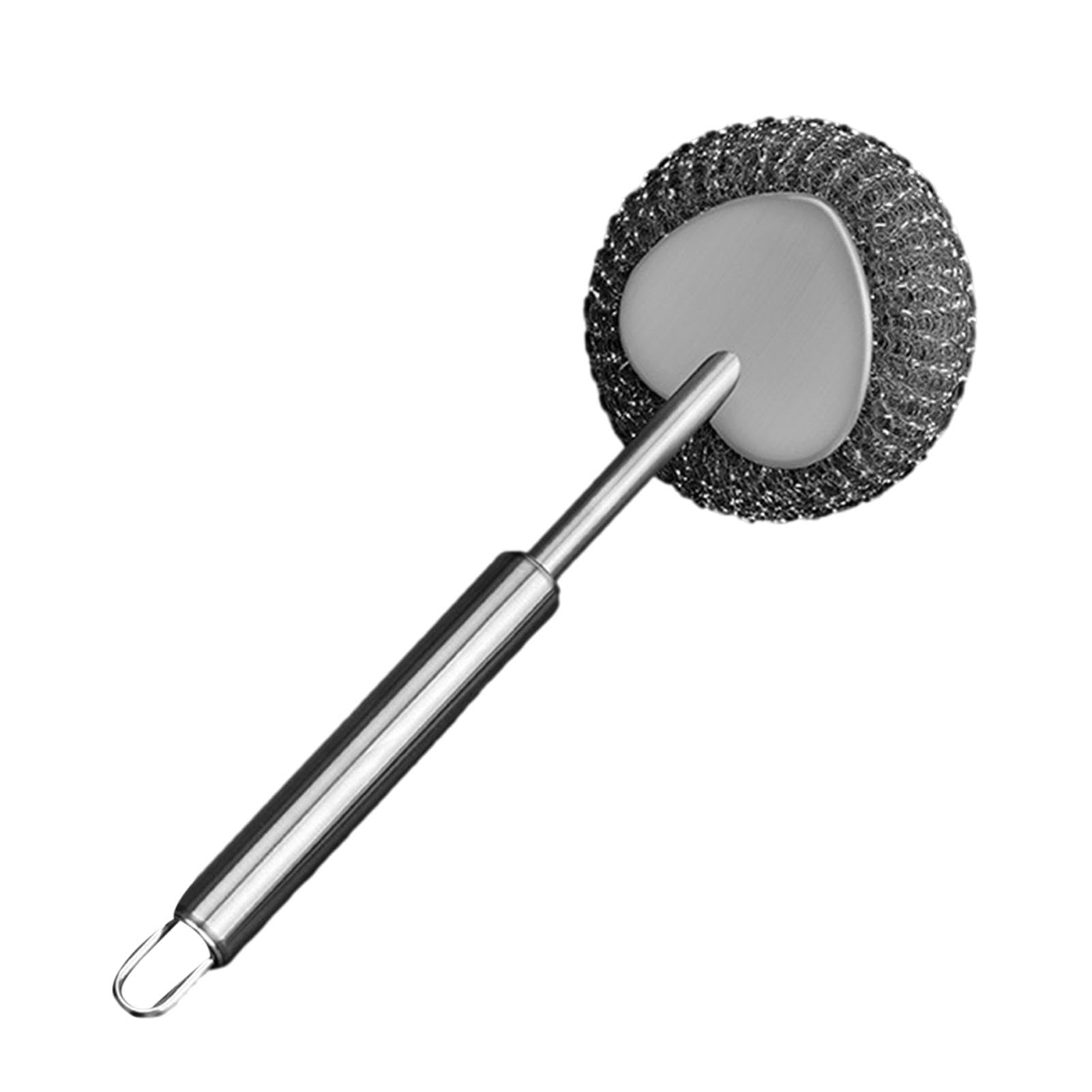 Set di 12 pagliette da cucina con manico antigraffio con cuscinetti in rete di rame PP e spugne in acciaio, strumenti di pulizia resistenti per