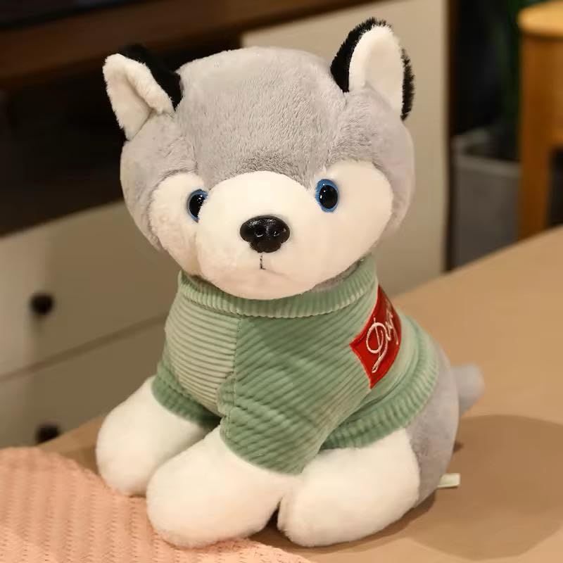 Image of SCOOBA Adorable Husky Dog Soft Toy with Bag 25cm Small (Small Husky Dog)