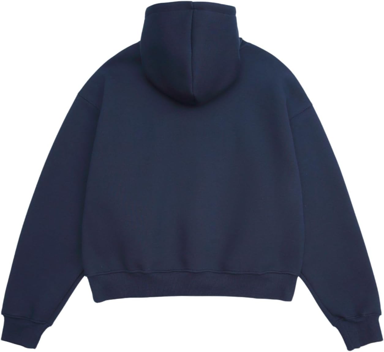 Aelfric Eden Solid Boxy Cropped Pullover Hoodies For Women Men Unisex Y2k Oversized Hoodie Pocket Casual Short Sweatshirt - Image 4