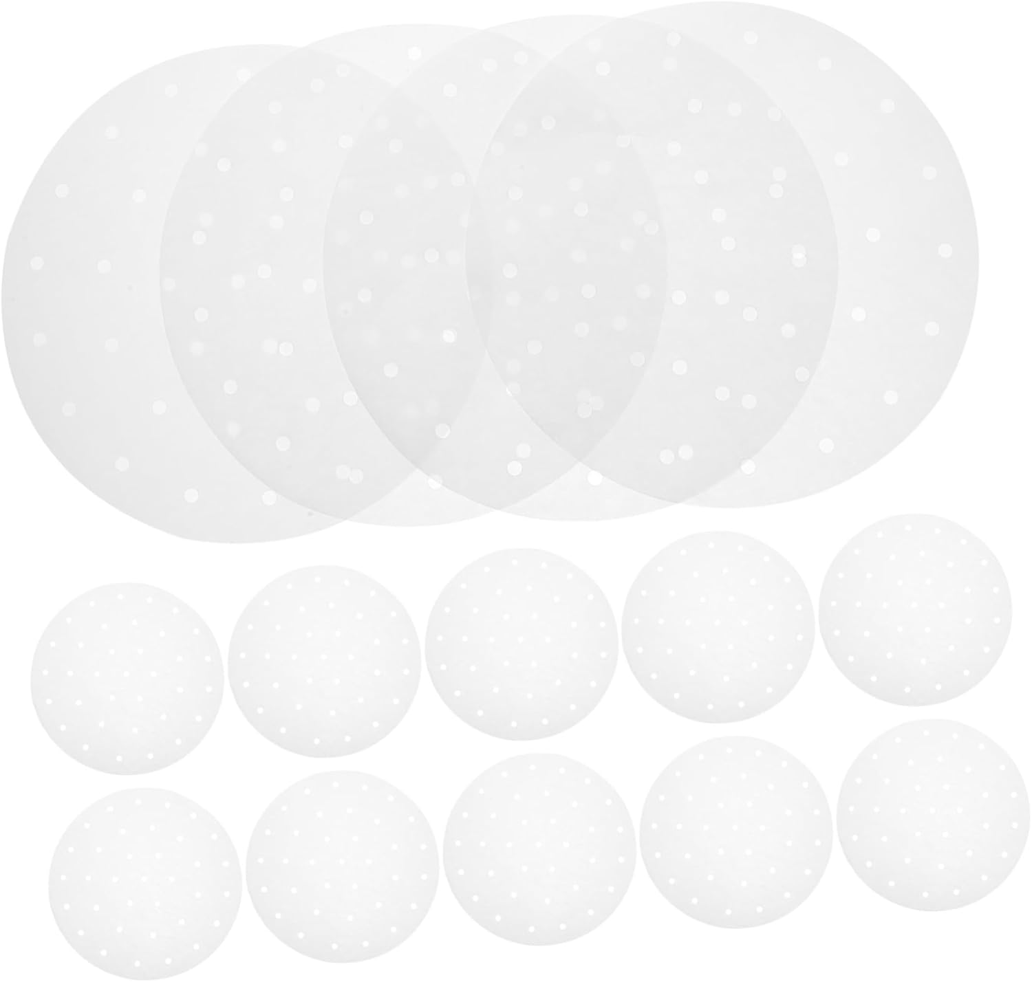 Happyyami 100pcs Steamer Perforated Paper Baking Paper for Dumplings Air Fryers Even Heating Maintains Food Integrity Happyyami 100pcs Steamer Perforated Paper Baking Paper for Dumplings Air Fryers Even Heating Maintains Food Integrity