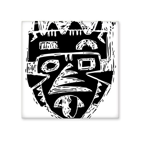 Carreaux de céramique motif squelette humain et totem tattoo pour décoration intérieure