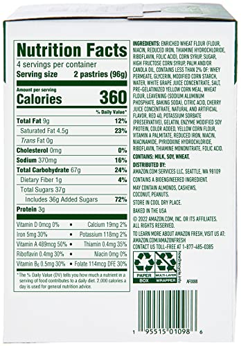 Amazon Grocery, Frosted Toaster Pastries, Cherry, 13.5 Ounce 8 Ct, (Pack of 3) - image 2