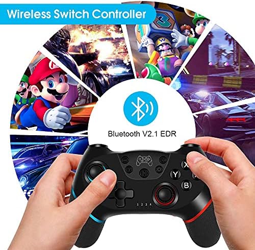 Wireless Switch Controller, Switch Remote Pro Controller for Nintendo - Game Controller with Turbo, Gyro Axis, Dual Shock & Motion Control