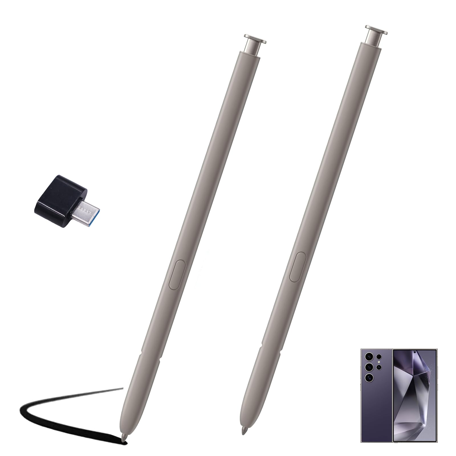Generic 2 Pack Galaxy S24 Ultra S Pen Replacement for Samsung Galaxy S24 Ultra S Pen Without Bluetooth for Samsung Galaxy S24 Ultra 5G Stylus Pen (