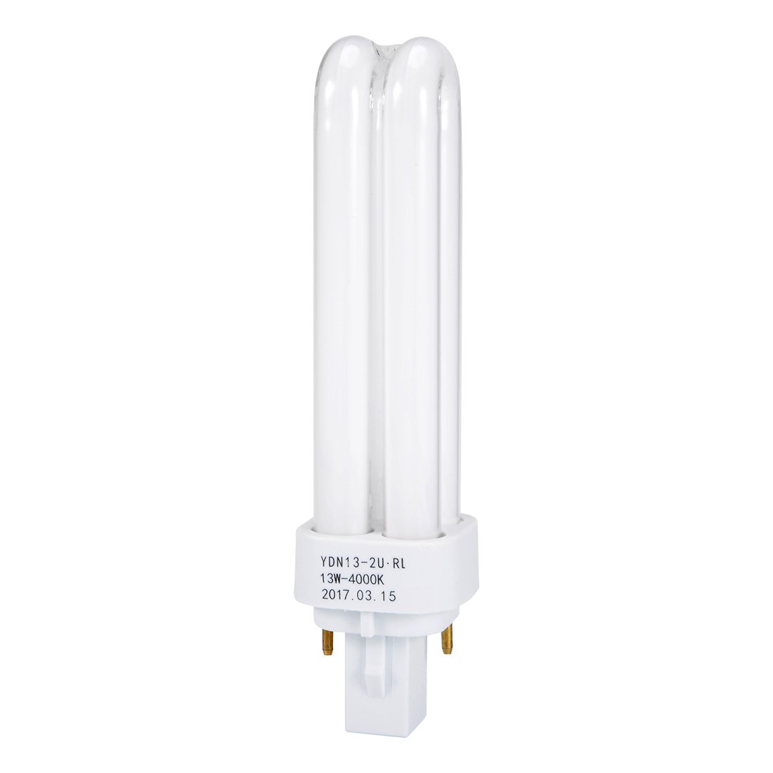 Ruilogod PL-C lampe Ampoule G24-d 4000K blanc chaud Double U Tube AC ​​220 V 13W 4pcs