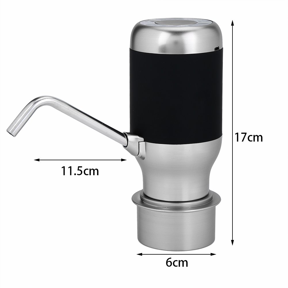 Yosoo Pompe à eau potable électrique sans fil USB automatique pour fontaine à eau d’intérieur Noir
