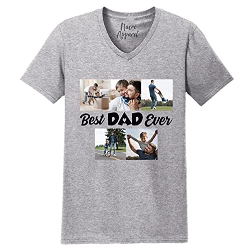 Amazon.com: Custom Best Dad Ever Shirt Add Your Own Photo Father's