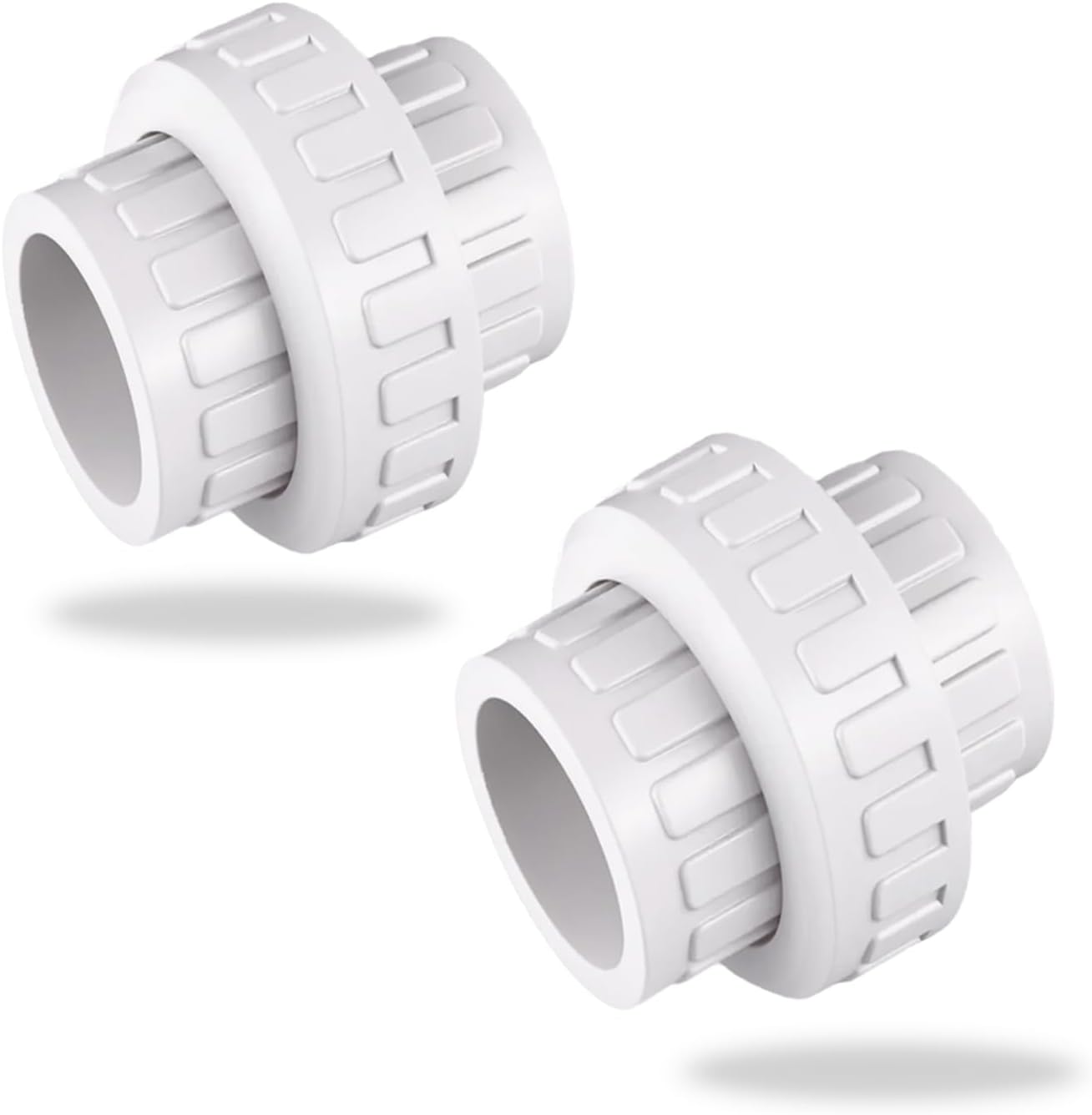 1-1/4" PVC Union Pipe Fitting,PVC Adapter(Socket x Socket),1-1/4" Inch Slip Union Schedule 40, EPDM O-Ring,2 Pcs