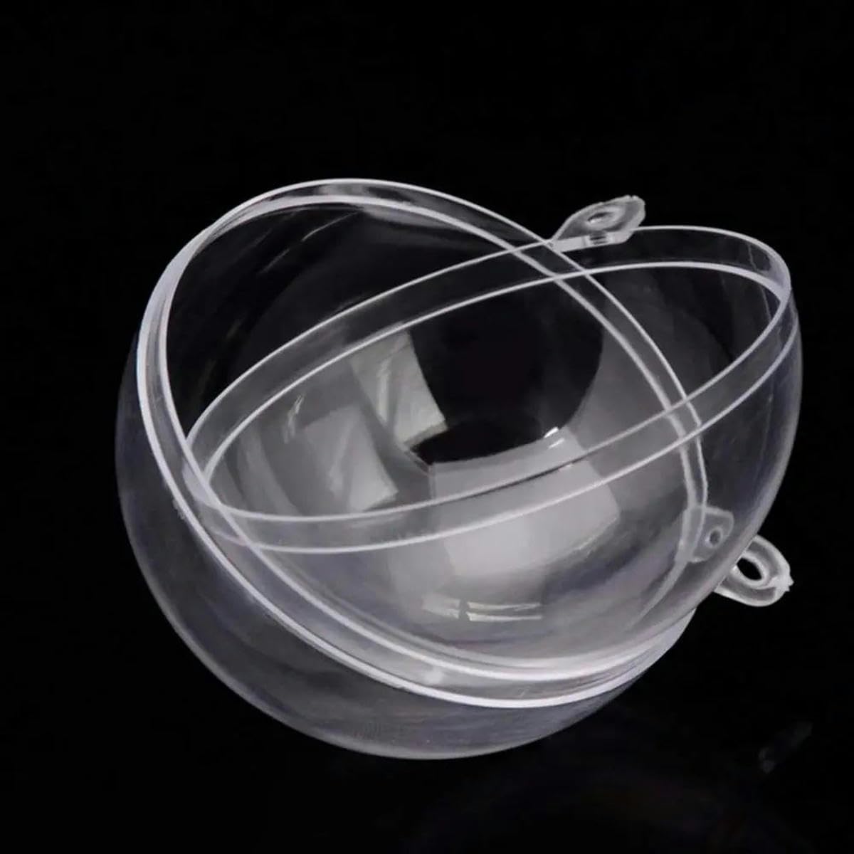 24 Boules/lot Boule de noël Claire remplissable Ornement décoration de Mariage Boule Acrylique Transparente boîte à bonbons-100mm