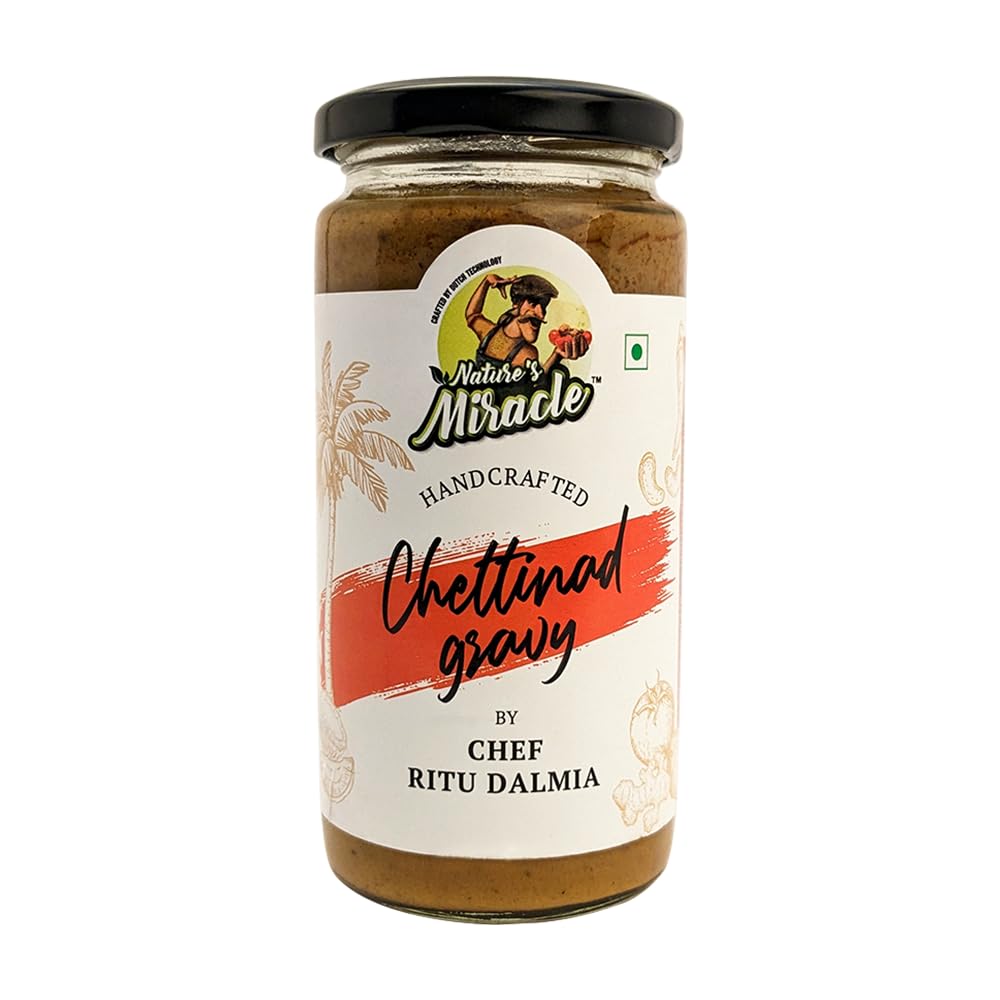 Nature's Miracle Chettinad Gravy Jar Ready To Eat with Natural Ingredients - 375 Gram