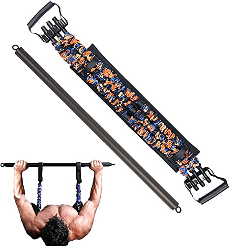 Sfeexun Bandes de résistance réglables pour développé couché avec barre, bandes de résistance pour exercices de musculation à la maison (Jaune, 68 kg) Cover
