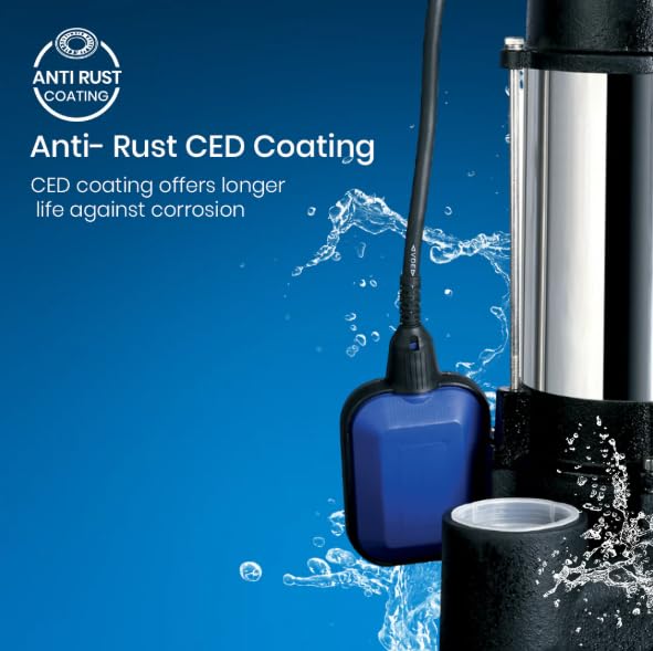 Image of Crompton STPG052(1PH)-8| 0.5hp Sewage Sumbersible Dewatering Pump | Anti Rust CED Coating |Dry Run Protection | Less Power Consumption | 12 Months Manufacturer's Warranty