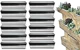 zink deko garten Material: verzinktes Metall Bada Bing 12er Set Pflanzschale für Palette Verzinktes Metall Blumenkasten Zink Einsatz für Europalette Pflanzschale Pflanztopf Kräuterkasten Deko Garten Trend 47