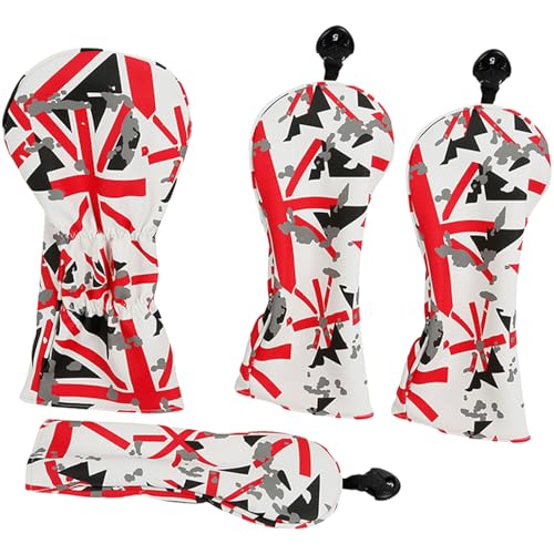 Couvre-clubs de golf en cuir PU de qualité supérieure style British chic