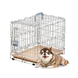 犬 猫 ケージ 折りたたみ シルバー/ブラウン 超小型犬・猫用 幅34×奥行47×高さ38.5cm OKE-450R