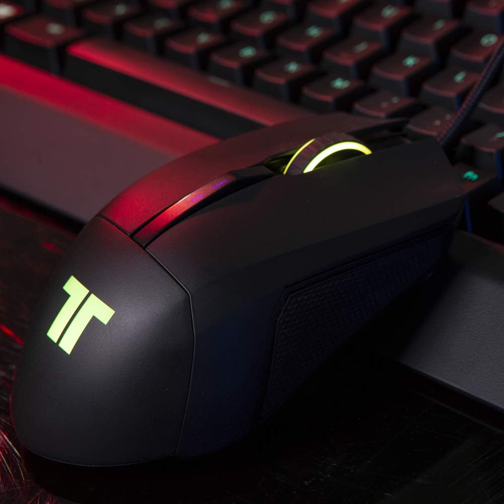 TRITTON 5000DPI Gaming Mouse with Side Buttons, RGB Breathing Light Gaming Mice Ergonomic High-Precision PC Gaming Mouse, Auto Sleeping for MAC/Laptop/PC/Notebook
