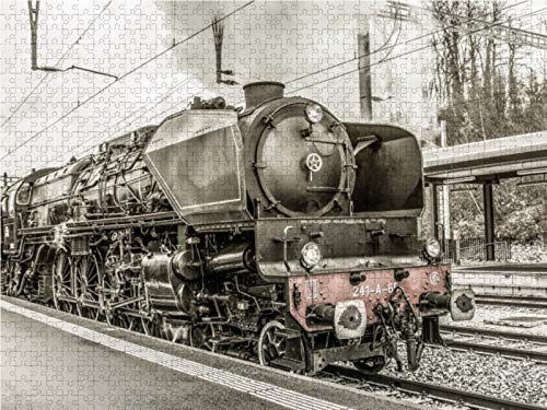 CALVENDO Puzzle Dampflokomotive 241 A 65 – 1000 Teile, 64 X 48 Cm, Premium-Qualität