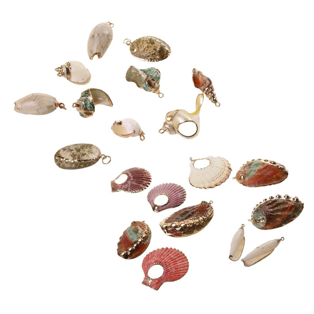 Merishopp Gilding Gold Beach Conch Beads Pendants for Jewelry Making Crafts | &-image-32