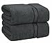 COTTON CRAFT Ultra Soft Bath Sheets - 2 Pack - 35 x 70 - Absorbent Quick Dry Everyday Luxury Hotel Bathroom Spa Gym Shower Beach Pool Travel Dorm -100% Ringspun Cotton - 580 GSM - Easy Care - Charcoal