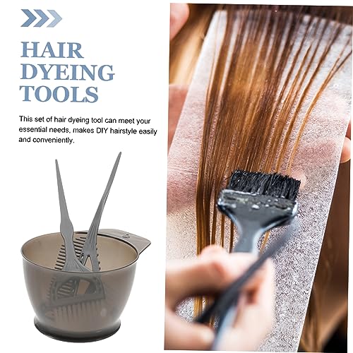 ADOCARN 3 Pçs Kit De Cores De Cabelo Kit De Coloração De Cabelo Tigela De Mistura De Plástico Escova