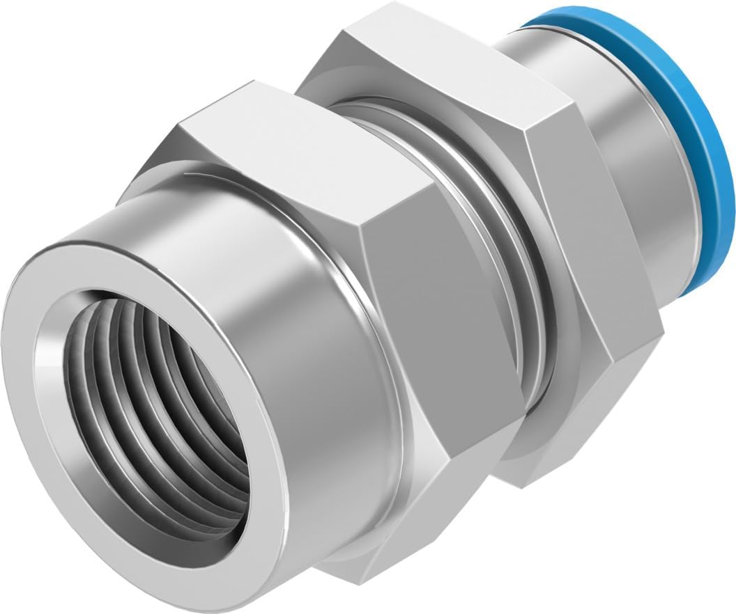 Festo 153166 QSSF-1/4-8-B Bulkhead Push-in Fitting