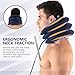 S Cervical Neck Traction Device for Instant Neck Pain Relief - Inflatable & Adjustable Neck Stretcher Neck Support Brace, Best Neck Traction Pillow for Home Use Neck Decompression (Blue)
