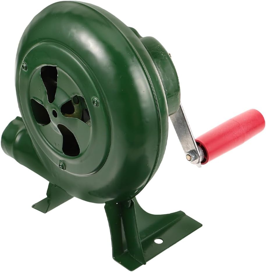 Sosoport Outdoor Hand Crank Air Blower Portable Bbq Fan for Camping and Fireplace Use Construction Easy to Carry for Outdoor Adventures