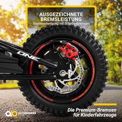 Actionbikes Motors Kinder Balance Bike Elektrofahrrad | 12 Zoll Fahrrad - 250 Watt - Elektro Laufrad mit Scheibenbremsen - 21 V 5.4 Ah - Kinder Elektrofahrzeug - Spielzeug ab 3 Jahren – Bild 6