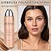 QIUFSSE Airbrush Foundation Makeup Spray Full Coverage Foundation for Mature Skin,Long-lasting Airbrush Flawless Setting Spray,Waterproof Foundation for Smooth Radiant Skin (06 Light Medium)