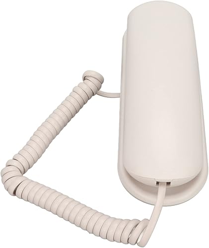 Teléfono con cable fijo, teléfono de pared multifunción Plug and Play para el hogar para el hotel (blanco)