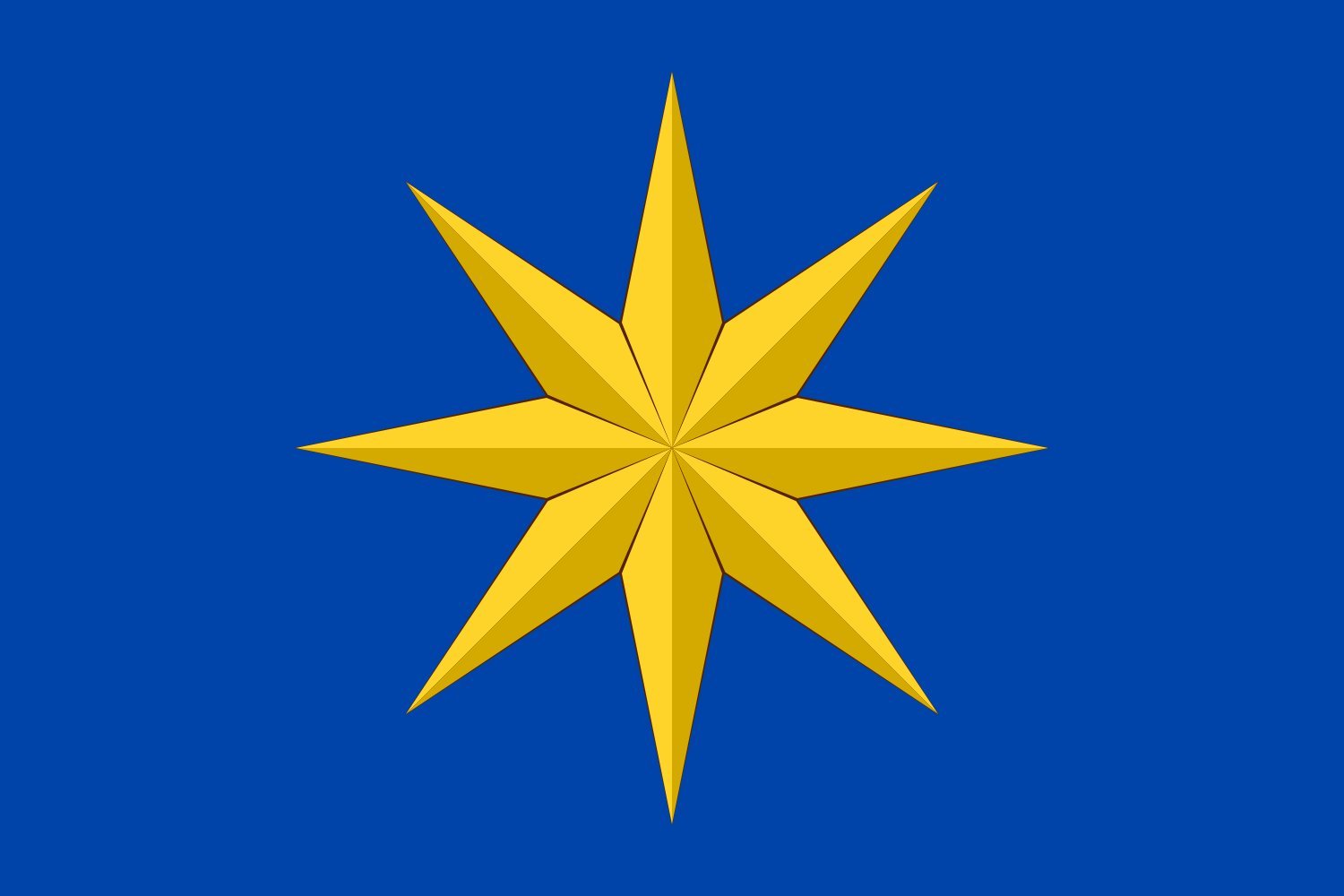 Drapeau large Mírov grand drapeau décoratif feuille bleue fond jaune