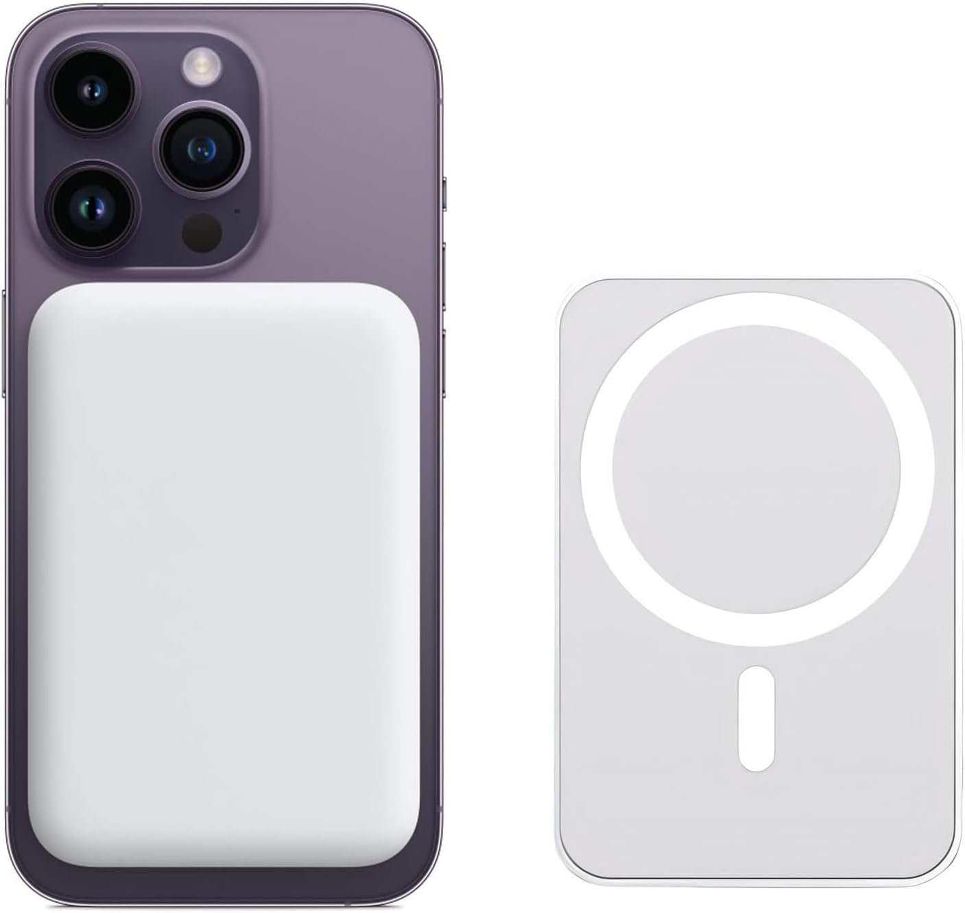 Magnetic Wireless Power Bank 15W Fast Charging, 5000mAh 15W USB C Wireless Portable Charger Compatible with Mag-Safe for Apple iPhone 16 15 14 13 12 Pro/Pro Max/Plus, Lightweight Design