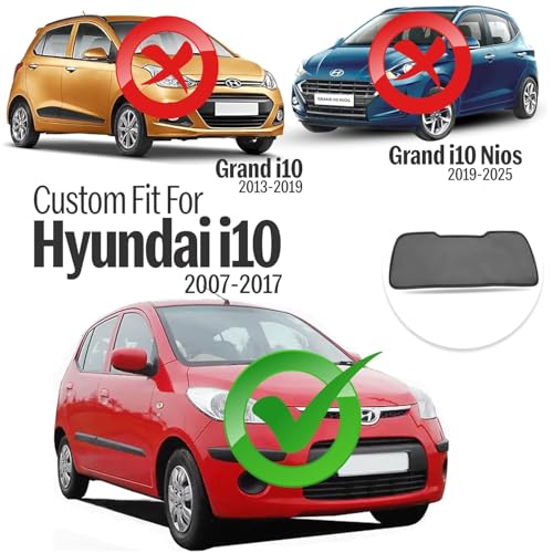 Image of Autofact Dicky Curtain for i10 2007-2017 | Custom Fit Rear Windshield Sunshade | UV & Heat Protection | Foldable Mesh | Privacy & Cooling Car Accessory