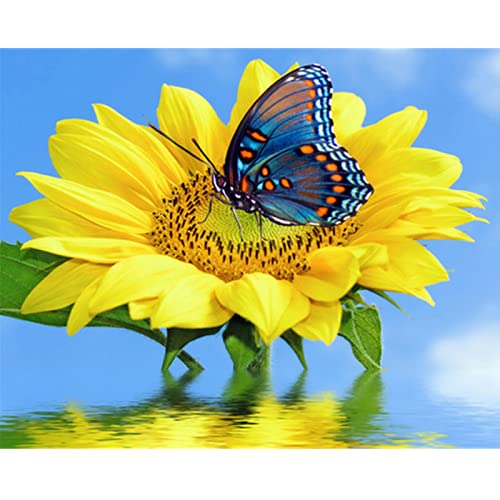 Strass Complet Diamond Painting mosaïque géante fleurs jaunes pour adulte