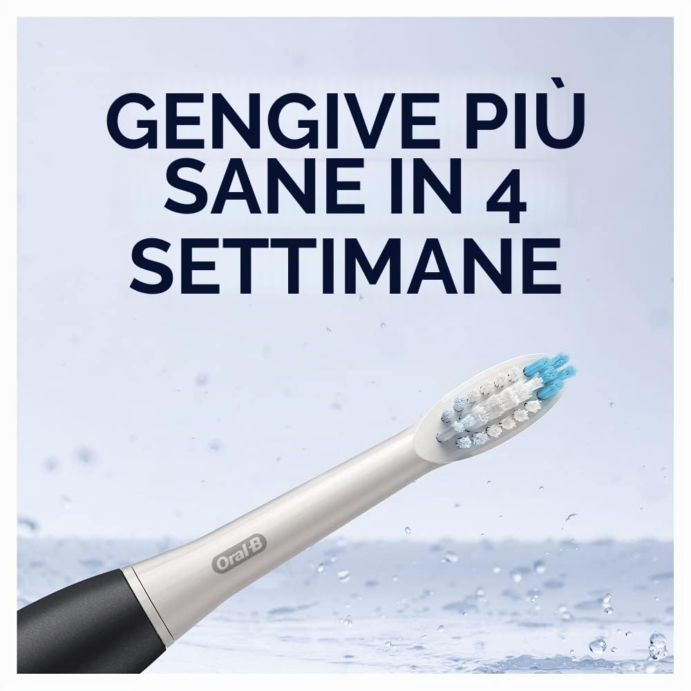 Oral-B Pulsonic Slim Luxe 4900 - Spazzolino elettrico sonico elettrico, confezione doppia con 2 testine di ricambio, 3 modalità di pulizia, progettato da Braun, nero e oro rosa