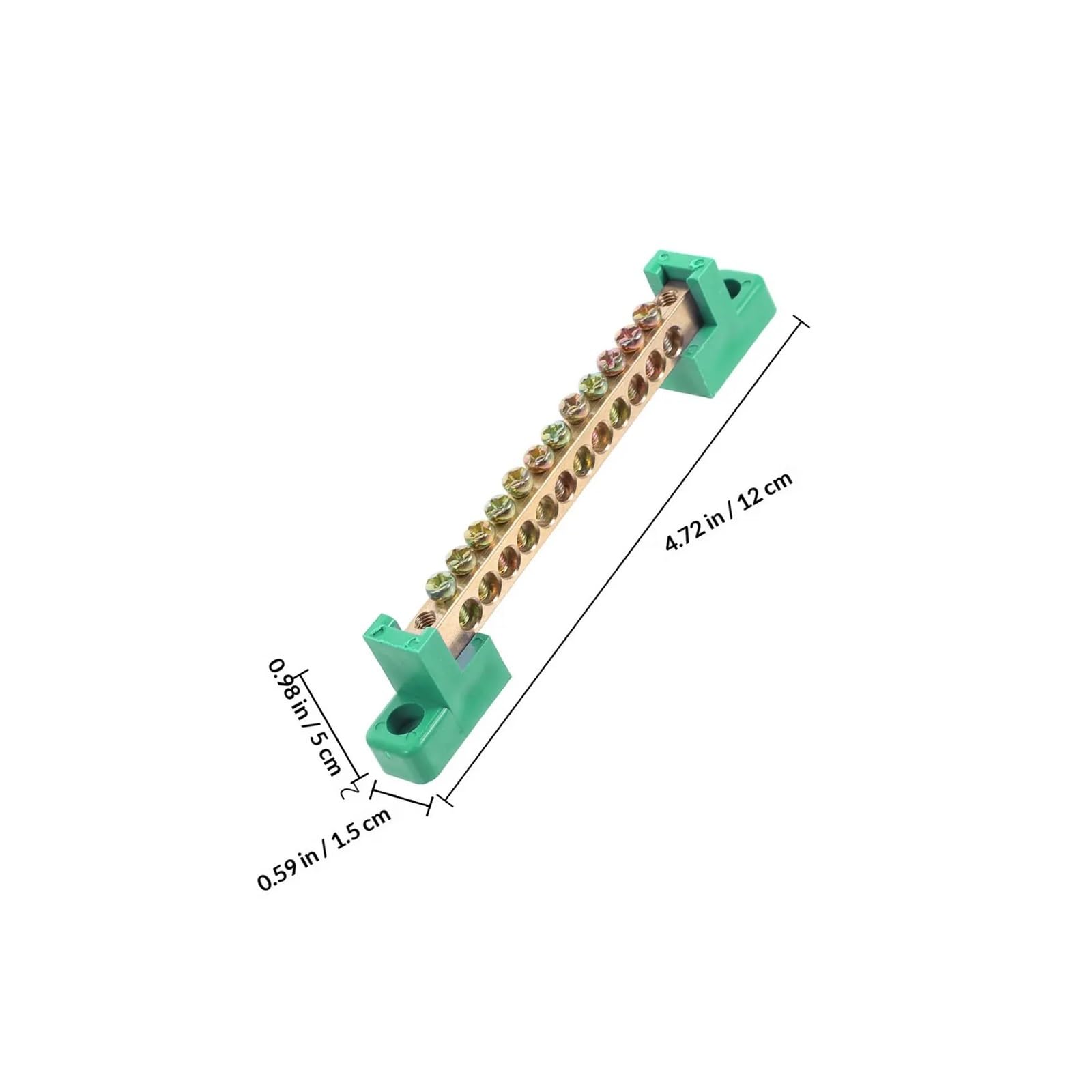 Erdungs-Sammelschienen-Klemmenblock 4 Stück Kupfer-Erdungsschiene, Klemmenblock, Schraubstreifen, elektrische Drahtverbindung, Verteilung